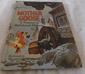 25-1065 Vint 1972 Mother Goose A Treasury of Best Loved Rhymes Book Watty Piper - Picture 1 of 7