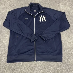 New York Yankees Vintage Nike Track Full Zip Up Navy Blue Jacke XL - Bild 1 von 9
