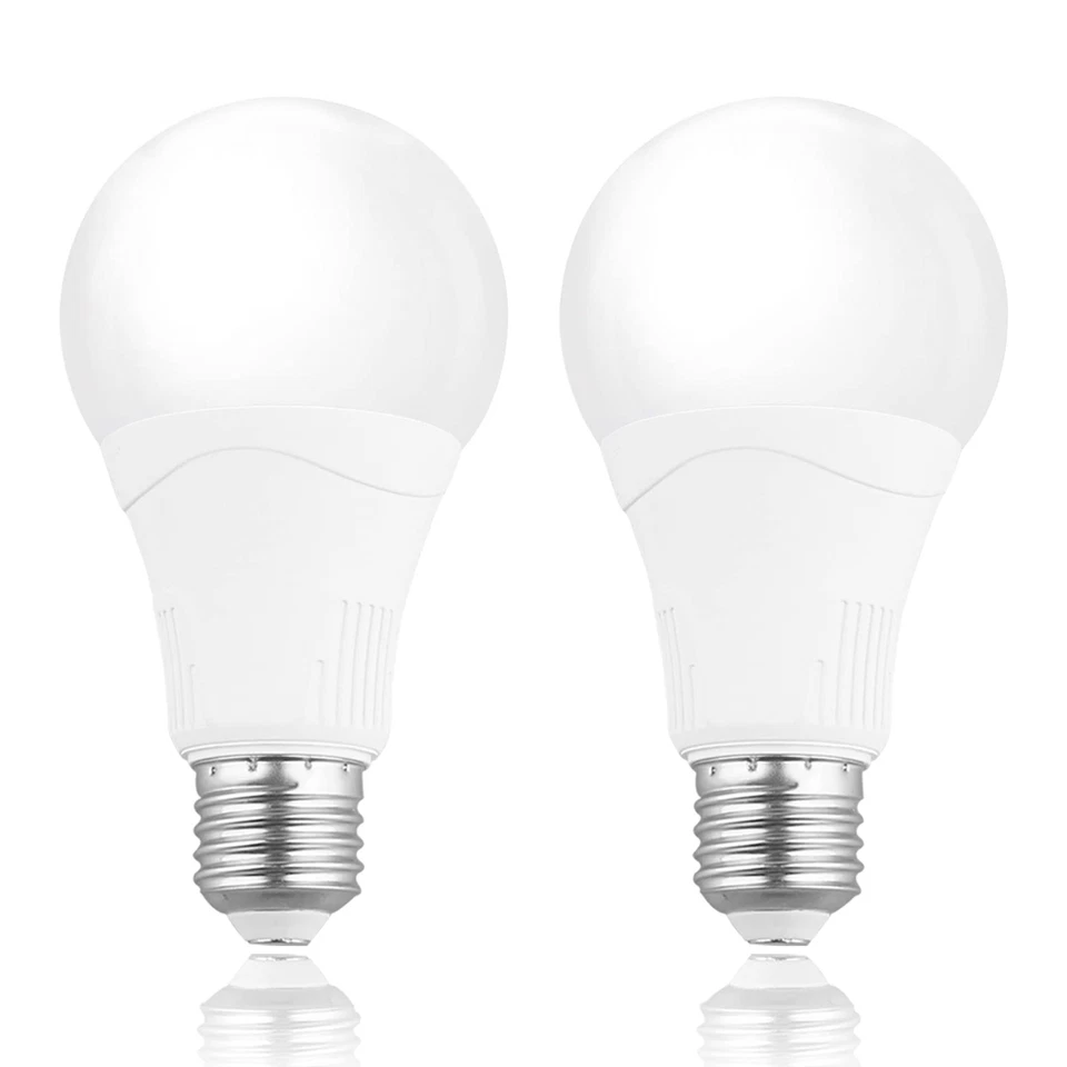 Radar Motion Sensor Light Bulb, 2 Pack A21 15W (100W Daylight 5000k - Image 1 of 4