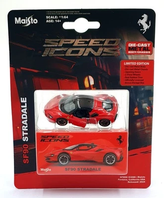Maisto 1/64 Scale 15700 - Speed Icons Ferrari Monza SP1 - Red - Image 1 of 4