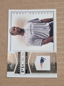 2012 CHANDLER JONES PANINI PRESTIGE NFL ROOKIE CARD RC #37 NEW ENGLAND PATRIOTS  - Picture 1 of 2
