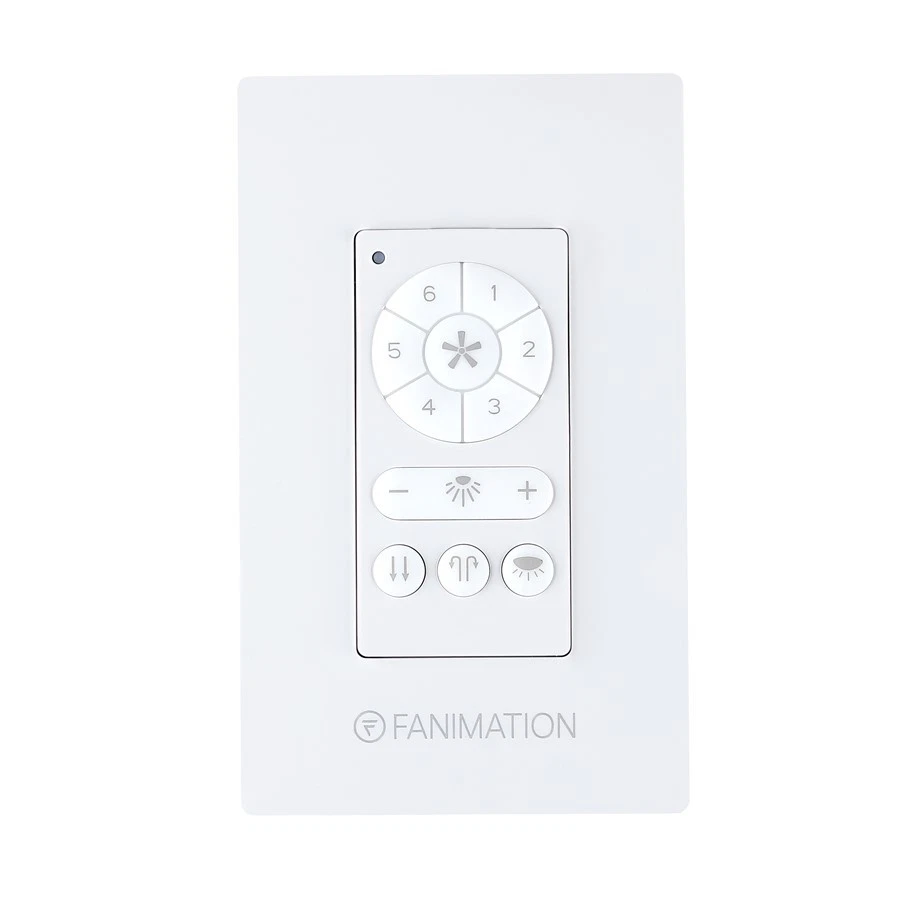 Fanimation Ceiling Fan Wall Control, DC Motor Fan/Downlight, White - TW406 - Image 1 of 1