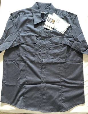 5.11 Tactical Class B Station Fire Navy Teflon uniform button up size Large  NWT - Image 1 of 4