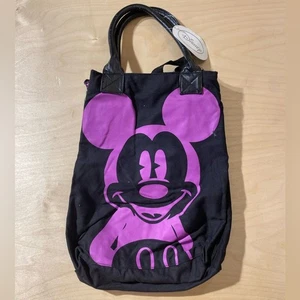 Disney Black and Purple Mickey Mouse Tote Bag (LX) - Picture 1 of 10