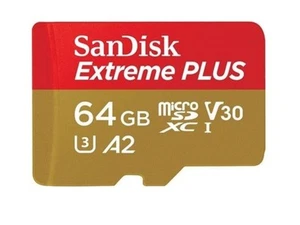Karta pamięci SanDisk Extreme Plus Micro SDXC 64 GB Class 10 UHS-I/U3 A2 V30 - Zdjęcie 1 z 2