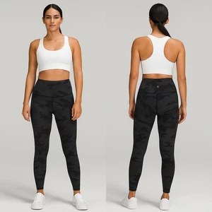 Lululemon Wunder Under High-Rise Tight 25"Full-On Luxtreme 10 Black Gray Camo - Picture 1 of 7