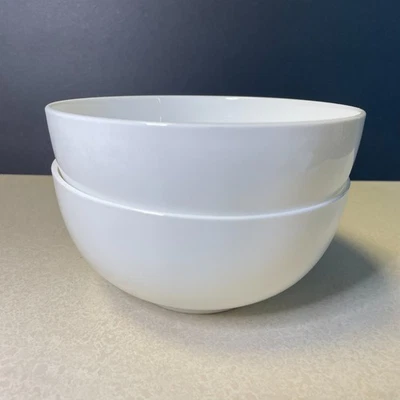 Mikasa  Lausanne White Soup Cereal Bowls Bone China - Set of 2 - Image 1 of 4