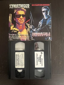THE TERMINATOR 1 & 2 Judgement Day Arnold Schwarzenegger VHS Video Movie 2 Set  - Imagen 1 de 3