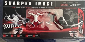 Sharper Image Dual Race Drone Set | 2 High-Speed RC Drones + Controllers | NEW - Picture 1 of 3