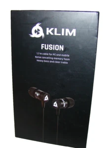 Nuevos tapones para los oídos con cable KLIM Fusion espuma con memoria cancelación de ruido con micrófono negro - Imagen 1 de 3