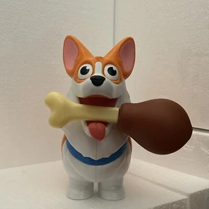 CORGI DOG COLLECTIBLE FIGURINE With Bone GOLIATH GAME DOGGIE DOO RED/WHITE - Picture 1 of 5