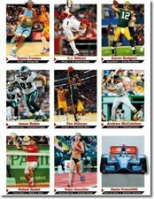 2012 KARA GOUCHER SPORTS ILLUSTRATED 9 CARD LOT UNCUT SHEET W/ AARON RODGERS!