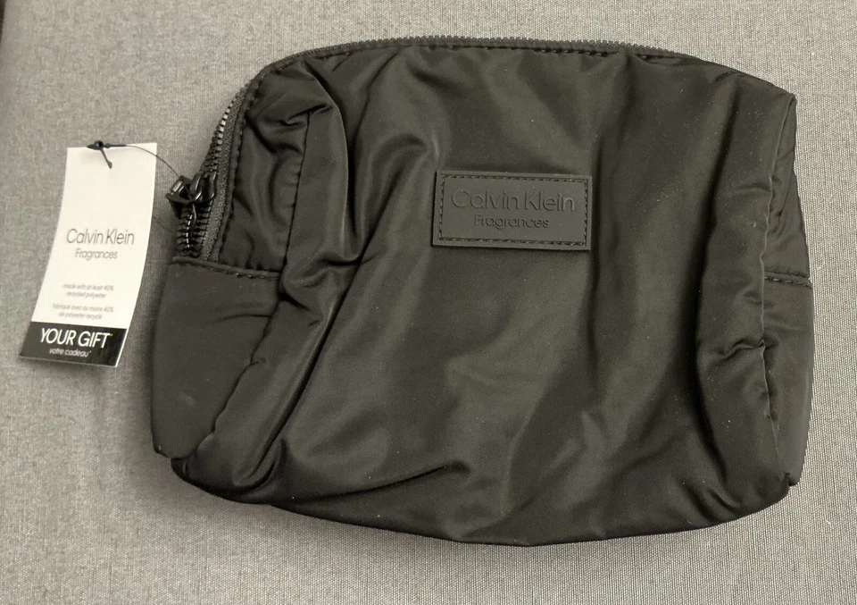 BOLSO NEGRO CALVIN KLEIN BOLSA ARTÍCULOS DE TOCADOR FRAGANCIA VIAJE NUEVO Foto 1 de 1