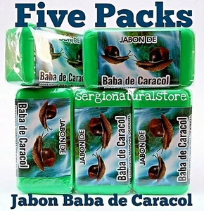 5 Packungen Seife de Baba de Caracol Schnecke Seife Behandlung Schnecke Seife Gesicht Körper 140ml - Bild 1 von 10