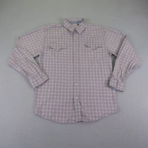 Roper Western Shirt Mens XL Gray Pearl Snap Southwestern Rodeo Cowboy Kids Youth - Picture 1 of 9