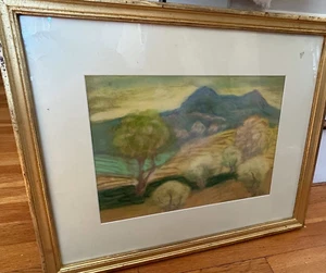 1960 James Rosenberg pintura pastel original dibujo de colección paisaje de Nueva York - firmado - Imagen 1 de 12