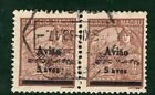 China MACAU Stamps Pair 5a Ceres Air Mail Surcharge 1938 Postmark Used OGREEN121