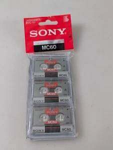 2 Packs Sony Microcassette Tapes 60 Mins Recording Micro NEW Japan 3MC-60 - Picture 1 of 2
