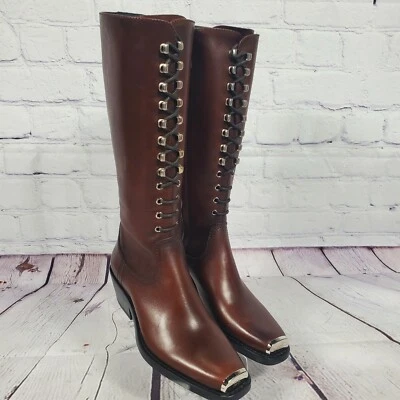 Calvin Klein Women's Size 6 Western Faye Leather Boots 205W39NYC Raf Simons - Image 1 of 4