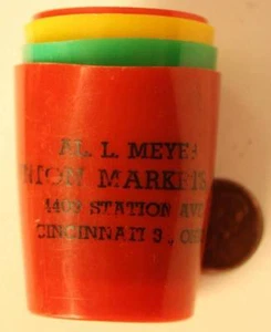 1950-60 Era Cincinnati Ohio Winton Supermarkets CUATRO juego de vasos apilables -- - Imagen 1 de 1