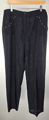 Pantalones Draper's & Damon's nuevos sin etiquetas - Talla 18 (37"x30") - Negros - Semi transparentes - Bolsillos Foto 1 de 4