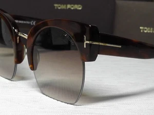 Gafas de sol Tom Ford FT0552W Savannah Clubmaster Havana marco marrón len 55 22 140 - Imagen 1 de 12