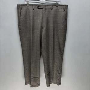 Chaps Wool Blend Dress Pants Solid Gray Size 38x27 Men's Office Professional - Picture 1 of 4