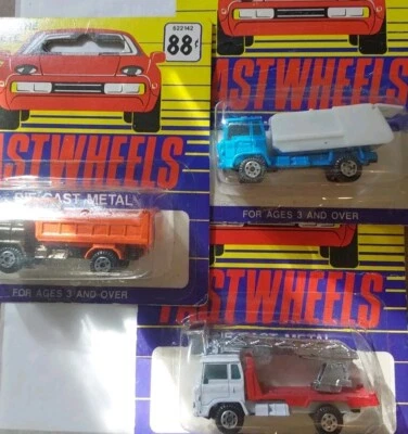 Set of 3 Vintage McCrory Fast Wheels Die Cast Trucks-Dump Fire Engine & Garbage - Image 1 of 4