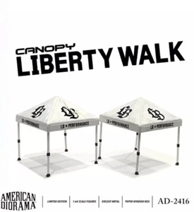 Liberty Walk Canopy tent set – MiJo Exclusives - 2 pcs - 1/64 American Diorama - Picture 1 of 4