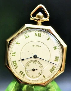 Vintage ILLINOIS WATCH CO. 1880's 17J Retro Pocket Watch W/ Superb Case & Dial  - Picture 1 of 4