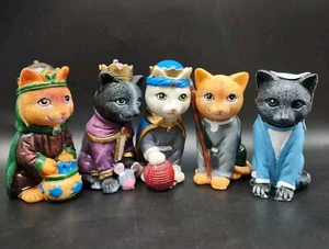 5 Stk. Katzenkrippe, Stil von Hawthorne Village Purrfect Weihnachtsfestzug - Bild 1 von 7