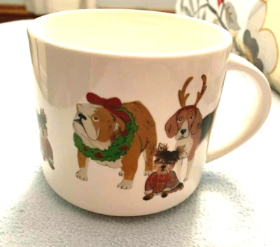 Taza Pottery Barn Regalo Navidad Vacaciones Perro Taza Beagle Cumpleaños Escuela Viaje 1 Foto 1 de 4