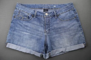Women's 2013 Faded Glory Jean Shorts Cuffed Stretch Embroidered Size 10 (33x4) - Picture 1 of 6