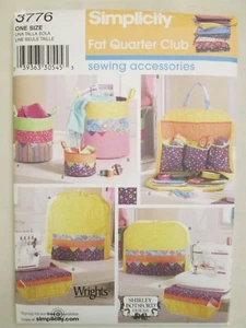 Simplicity 3776 Fat Quarter Sewing Accessories Pattern Serger Cover Organizer UC - Picture 1 of 2