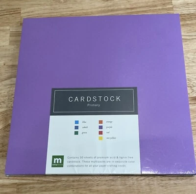 12" x 12" scrapbooking cardstock Primary 50 Acid/lignin Free Sheets - Image 1 of 4