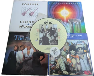 Vinyl Record Selection x 5 Aha ABBA Beatles Earth Wind & Fire Lennon & McCartney - Picture 1 of 22