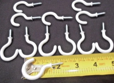 ITT CUP HOOKS 12 Pcs Utility 1-1/2" inch Steel Screw Mount Plant Hanger with Coating