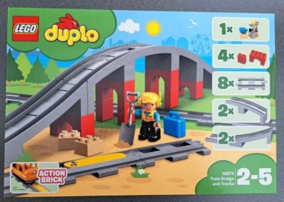 LEGO Duplo Train Bridge and Tracks 10872 Toy Building Kit 26 pcs - Image 1 of 4