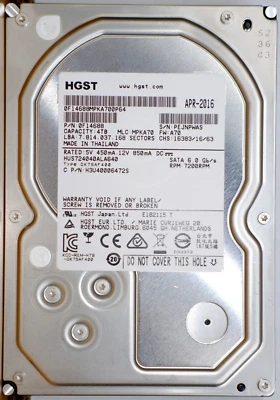 HGST Ultrastar 7K4000 HUS724040ALA640 4TB 7200RPM 64MB Cache SATA III 6Gb/s 3.5" - Image 1 of 3