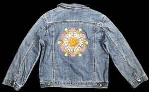 DISNEY Encanto Girls XL / 14-16 BLUE Jean Trucker JACKET Stretch Denim - Picture 1 of 9