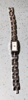 DONNA KARAN NEW YORK NY-3366 LADIES STAINLESS WATCH w/CZ STONES on LINK BRACELET - Image 1 of 4