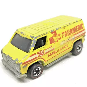 Hot Wheels Redline Chevrolet Paramedics Super Van 1974 Yellow Made In Hong Kong - Picture 1 of 10