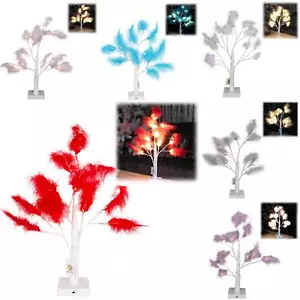Artificial Pampas Tree Flower Christmas Table Decor Boho Wedding LED Lights B/O - Picture 1 of 73