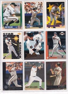 Lote de 9 tarjetas de béisbol Matt Williams de los Gigantes de San Francisco - Imagen 1 de 2