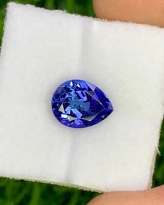 Natural Bi Color Tanzanite 2.02 Carat 9.2x7.2 MM Pear Shape Faceted Gem - Picture 1 of 7