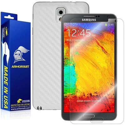 ArmorSuit MilitaryShield Samsung Galaxy Note 3 Screen Protector + White Carbon - Image 1 of 4