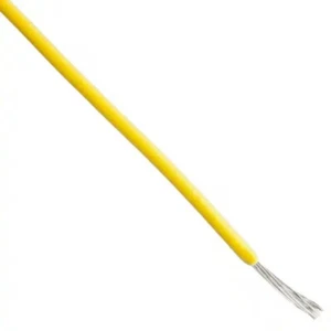 Alpha Wire 5854 YL001 Hook-up Wire 24AWG, 19/36, 600v, PTFE, 1000 feet, Yellow - Picture 1 of 5