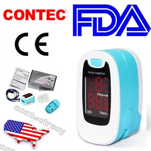 Oxímetro de pulso de dedo con cuerda Oximetro de pulso de dedo LED, azul, FDA - Imagen 1 de 12