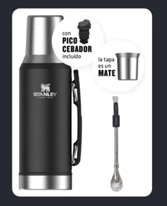 SET MATERO Termo Stanley Mate System Classic 1.2L Original Y Bombilla black - Picture 1 of 10