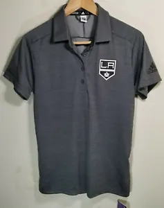 Adidas NHL Los Angeles Kings Gray Short Sleeve Golf Polo Shirt Women’s Medium - Picture 1 of 4
